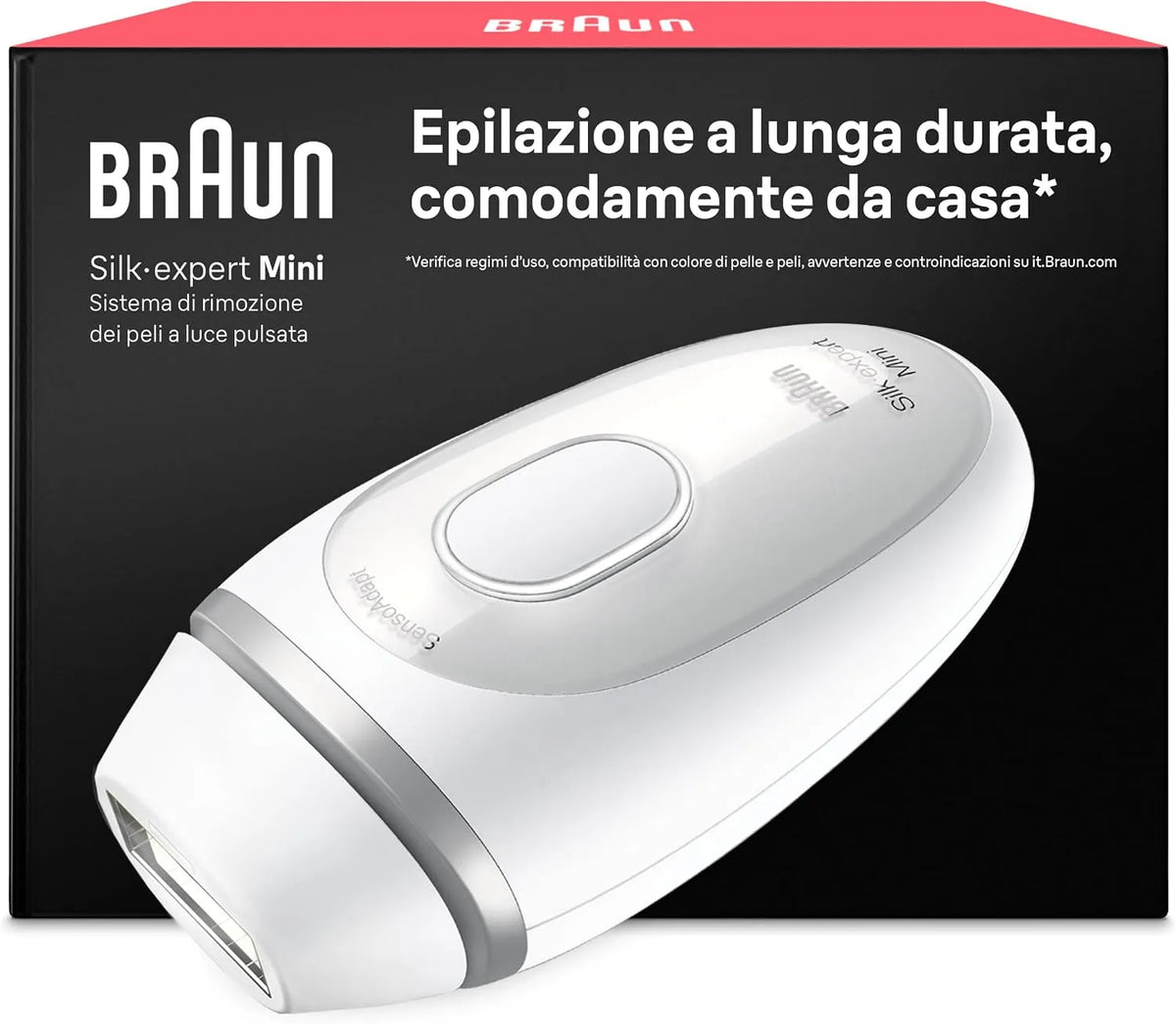 Braun Pl1100 epilatore elettrico, bianco, Silk·Expert Mini Epilatore Luce Pulsata