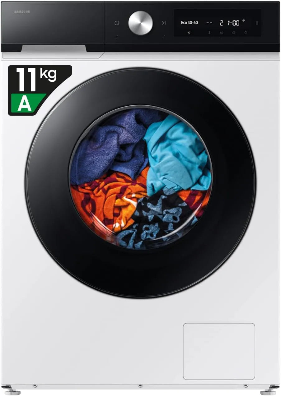 Samsung F-WM117B94GE3M 85h Lavatrice, 60 L, 11 kg, libera installazione, Wi-Fi, nero, 3 Mesi Garanzia Extra, AI Wash