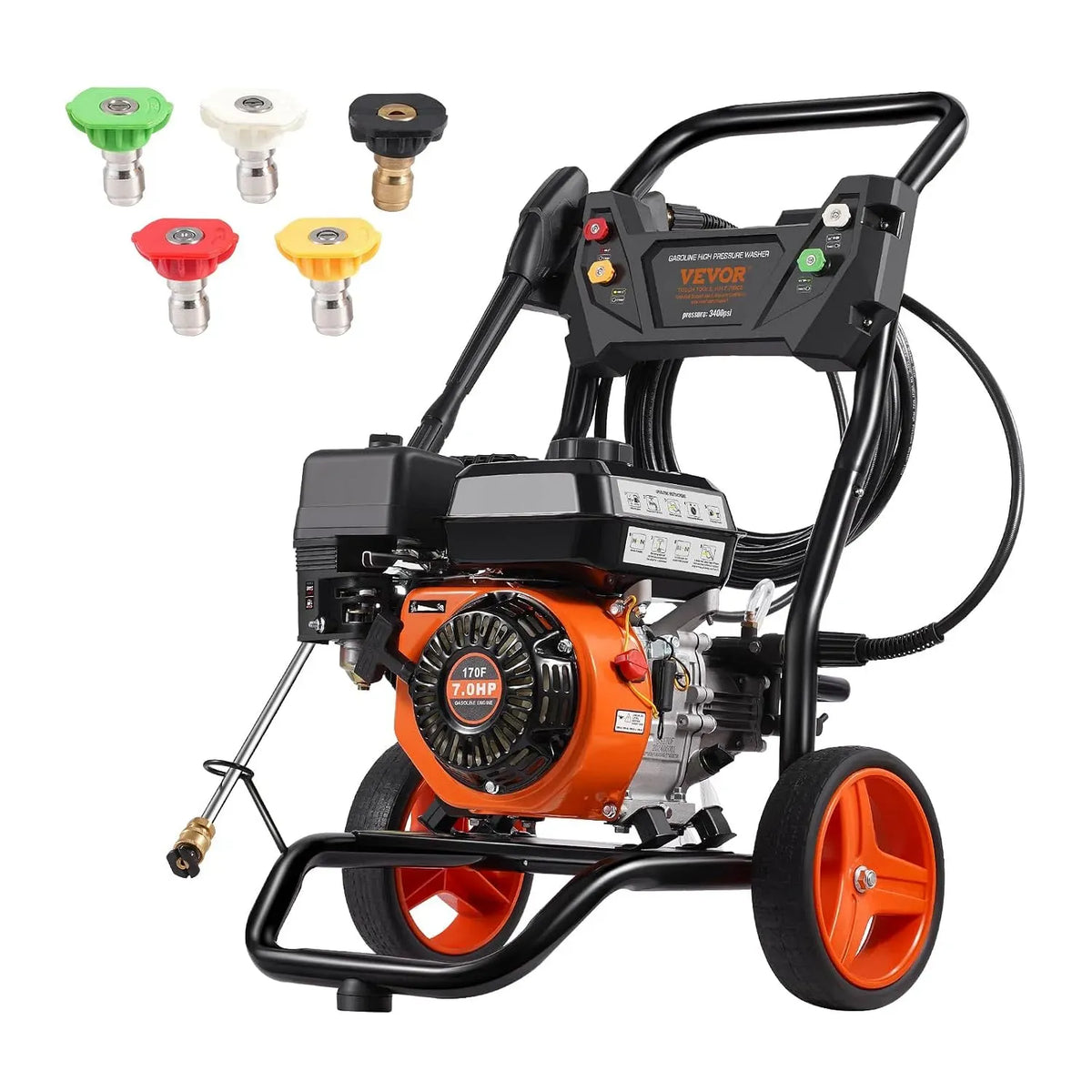VEVOR Idropulitrice, Set da 5 Ugelli, pulitrice ad alta pressione