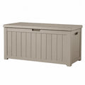Baule da esterno contenitore in polipropilene con coperchio rettangolare beige 120 cm x 55 cm x 60 cm