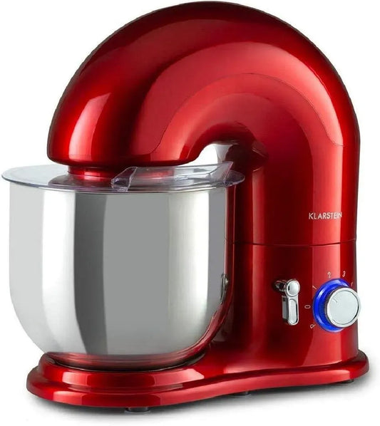 Klarstein Robot da cucina, 7 L, 1800 W, acciaio inox, rosso, 1800 Watt su 6 Livelli con Funzione a Impulsi