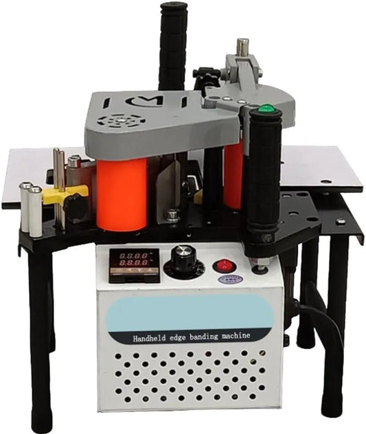 6m/Min Bordatrice Manuale, Doppia Incollatura Laterale, 1100w Bordatrice Portatile per Lavorazione del Legno, Larghezza 40mm, Controllo della velocità