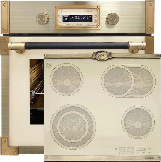 Piano cottura in vetroceramica EH 6427, 60 cm, 73 L, da incasso, Kaiser Forno a pirolisi ElfAD+KCT 6185 IElfEm, Retro in vetroceramica