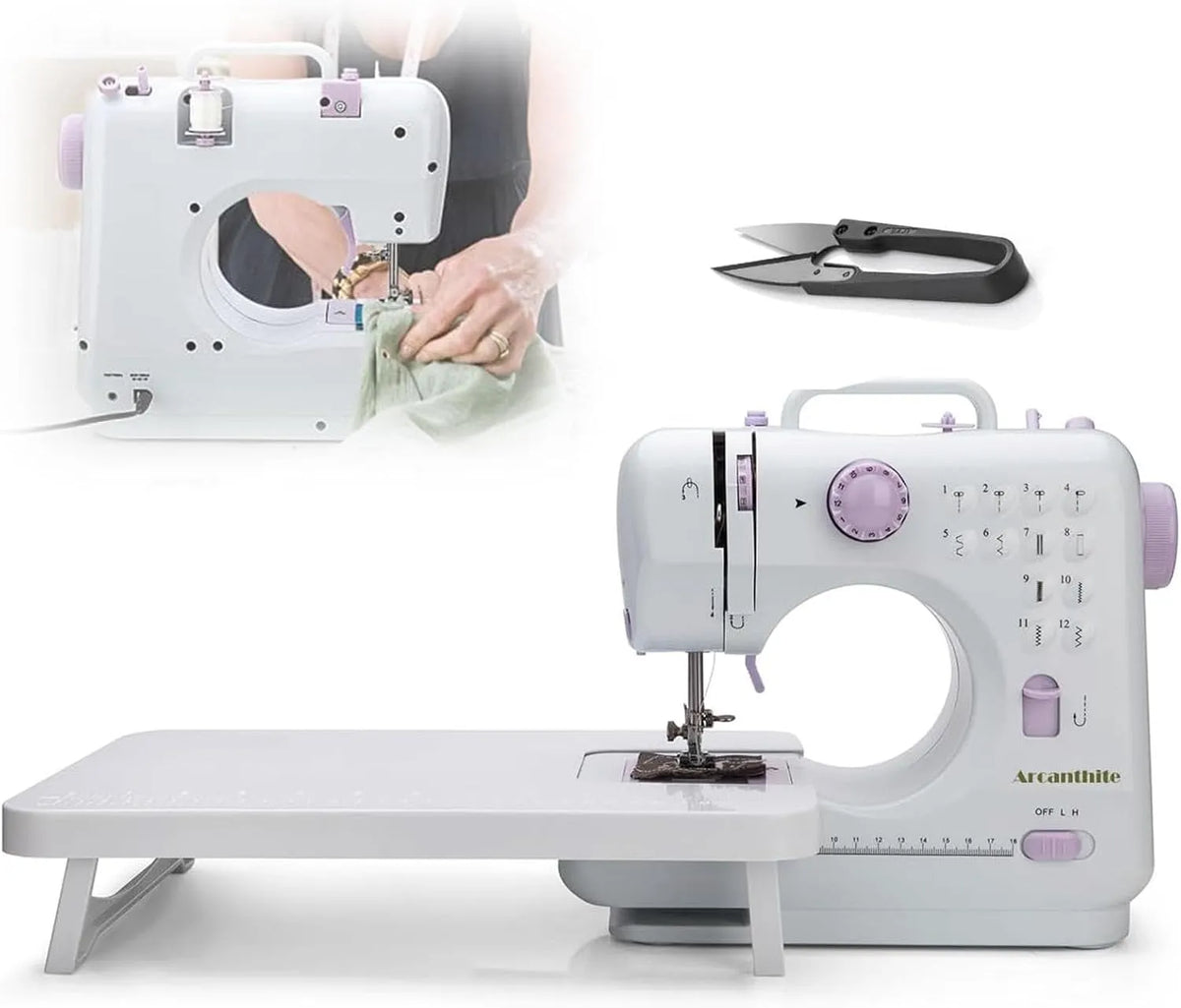 Macchina da Cucire, Supporto, macchina per cucito elettrica, portatile, per Cucire per Piccole Famiglie