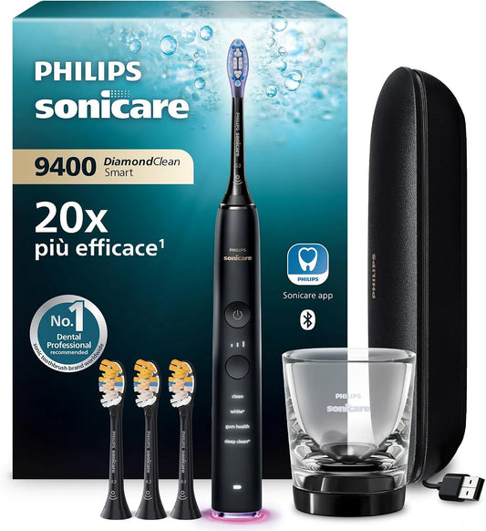 Philips HX9918/89 sensore, spazzolino da denti ricaricabile, 3 livelli, pannello IPS, nero