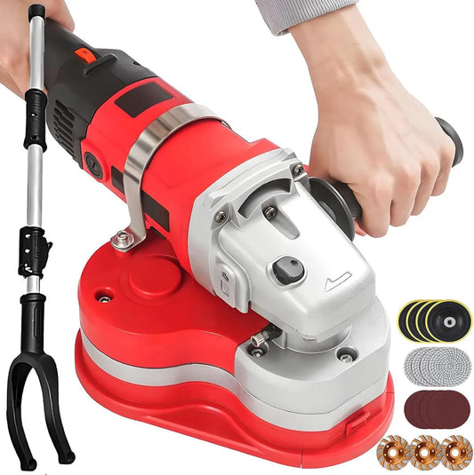 2800giri/Min Levigatrice, Lucidatrice, lucidatrice elettrica, 3800 W, acciaio inox, per Muri e Pavimenti con Asta di Prolunga in Acciaio Ino