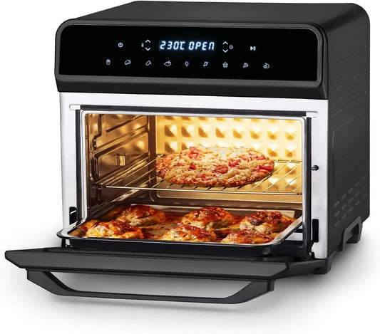 Friggitrice ad aria, 23 L, 1800 W, 8 programmi, 2 zone di temperatura, 6 Accessori Inclusi, Temperatura 230ºC