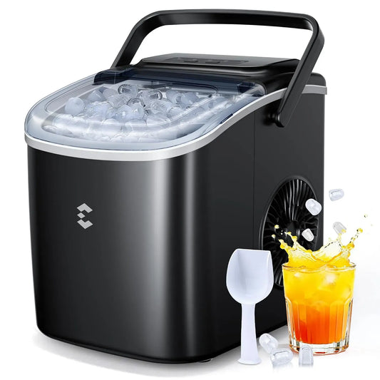 Macchina del ghiaccio, EASYERA 12KG/, portatile, Ice Maker Portatile per Casa/Festa/Cucina/Bar, 24 ore, Cubetti di Ghiaccio in 6 Min