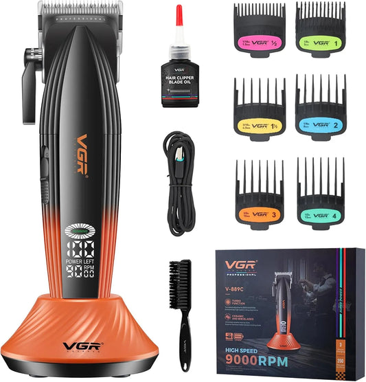 VGR 889C Stazione, USB, professionale, senza fili, per Capelli Regolabile Con Funzione Turbo