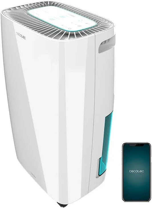 Cecotec Deumidificatore, timer, bianco, BigDry 4000 Expert Connected, silenzioso indicatore LED, Timer 24 h