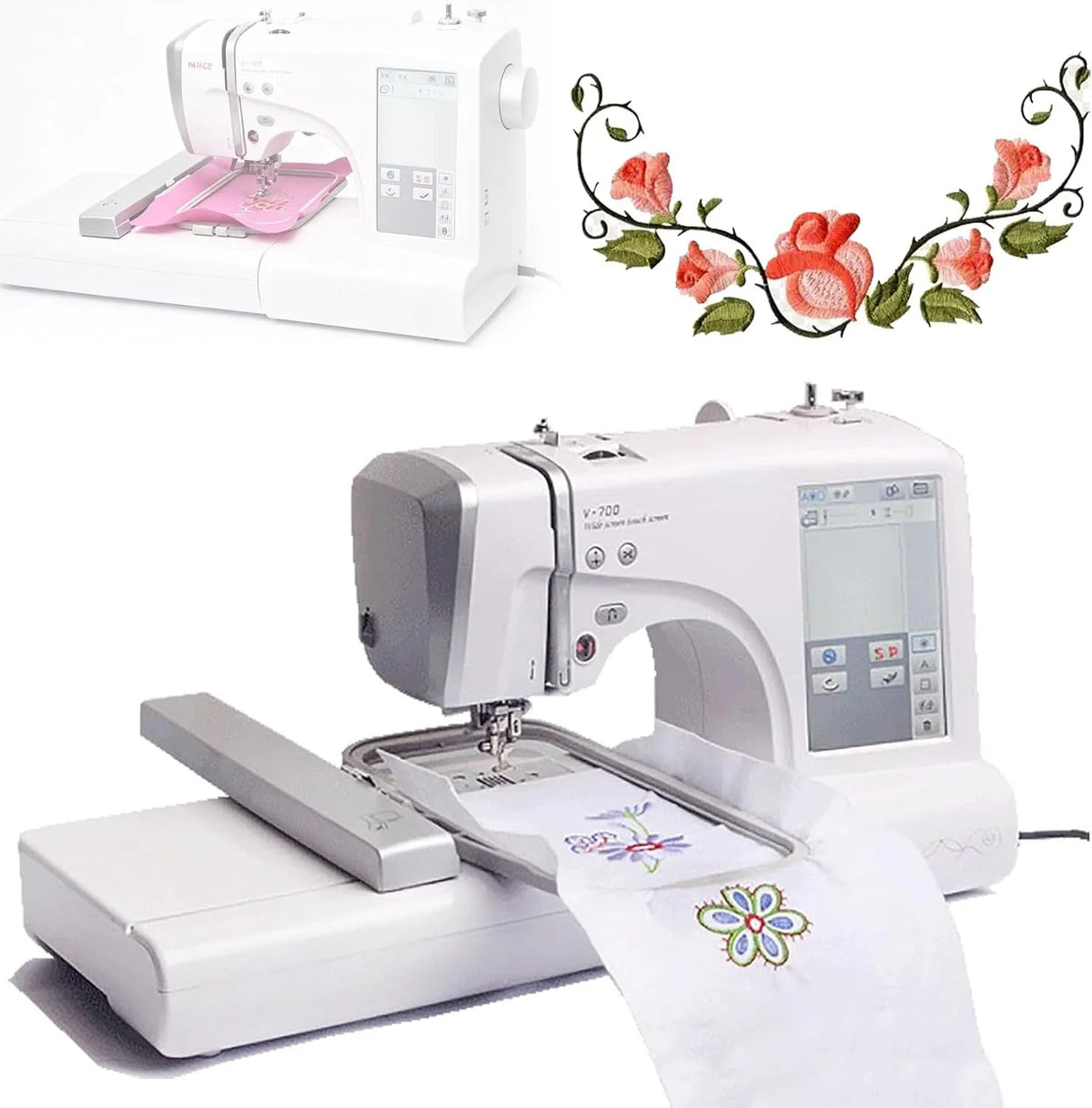 E 162 Macchina Da Ricamo, ricamatrice elettrica, touch, display LCD, per Abbigliamento