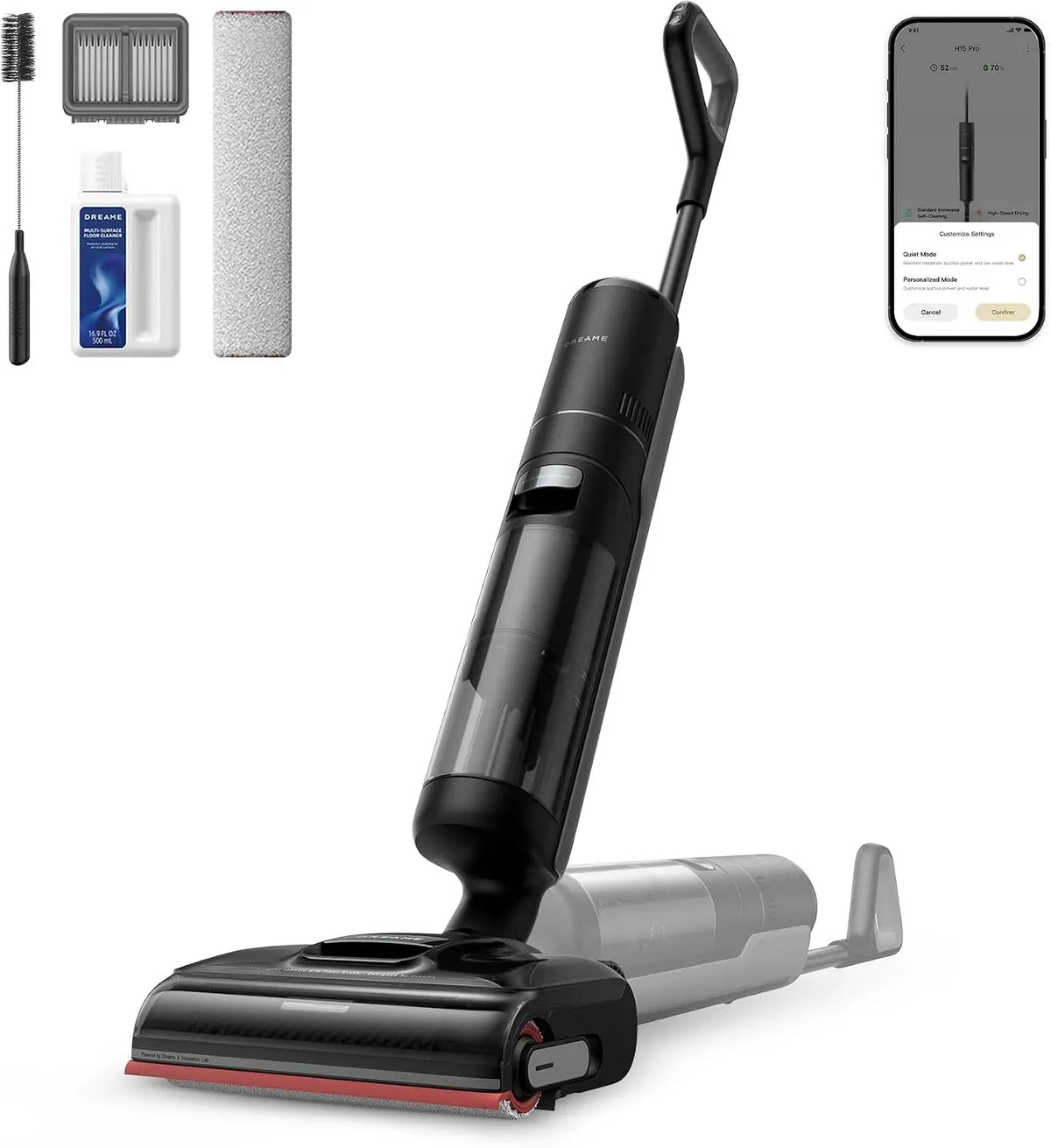 Aspirapolvere H15, app, Braccio Robot AI, Controllo App