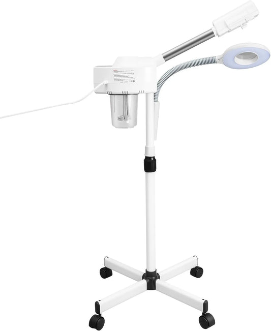Vaporizzatore, pulitore, vaporizzatore a vapore per il viso, 800 W, decorazione del soggiorno, per pori a LED con 5 lenti di ingrandimento