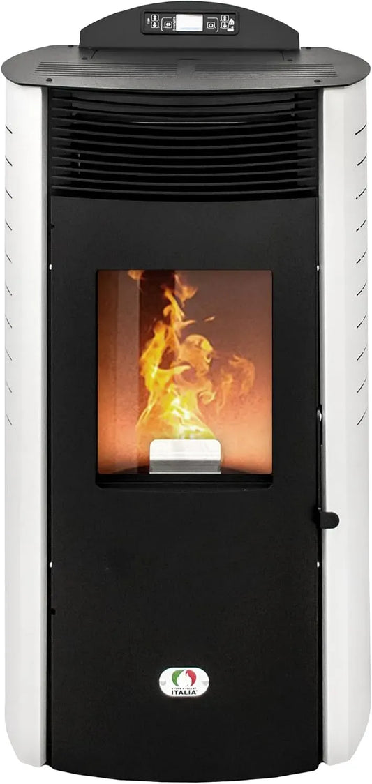 30H A PELLET ITALIA Siberia Aria New 15 KW Canalizzata, Stufa ad Aria Ventilata Scalda 140m² Efficienza 92% Autonomia Programmabile 5 Velocità e