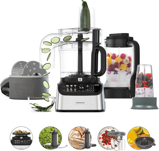Kenwood FDM73.850SS Robot da cucina, 1000 W, touch, argento, MultiPro OneTouch