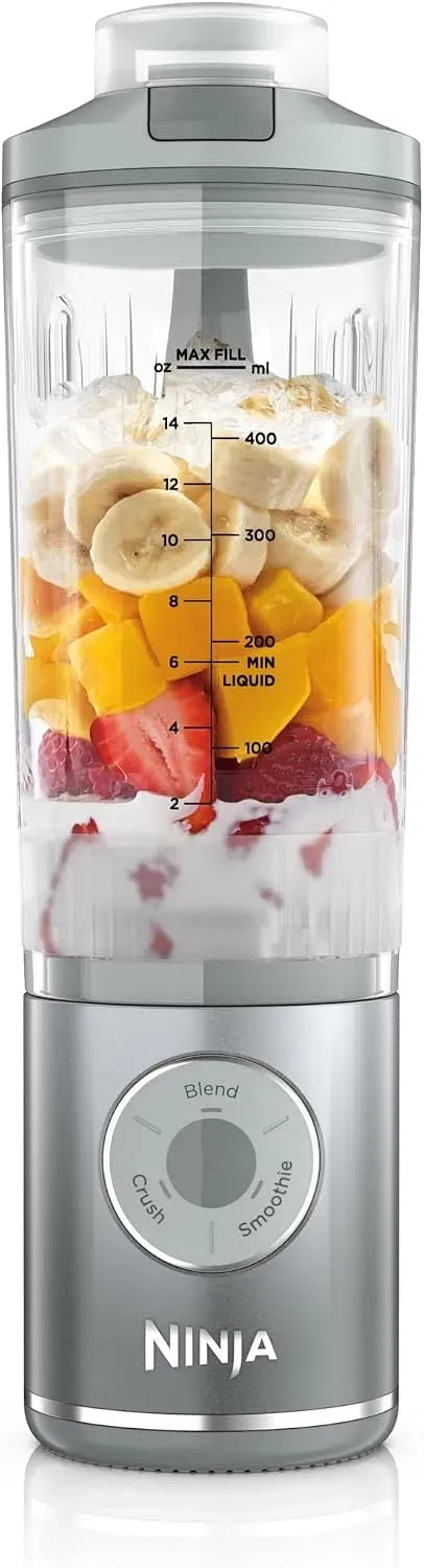 Ninja BC251EUSL Frullatore, portatile, argento, 570 ml