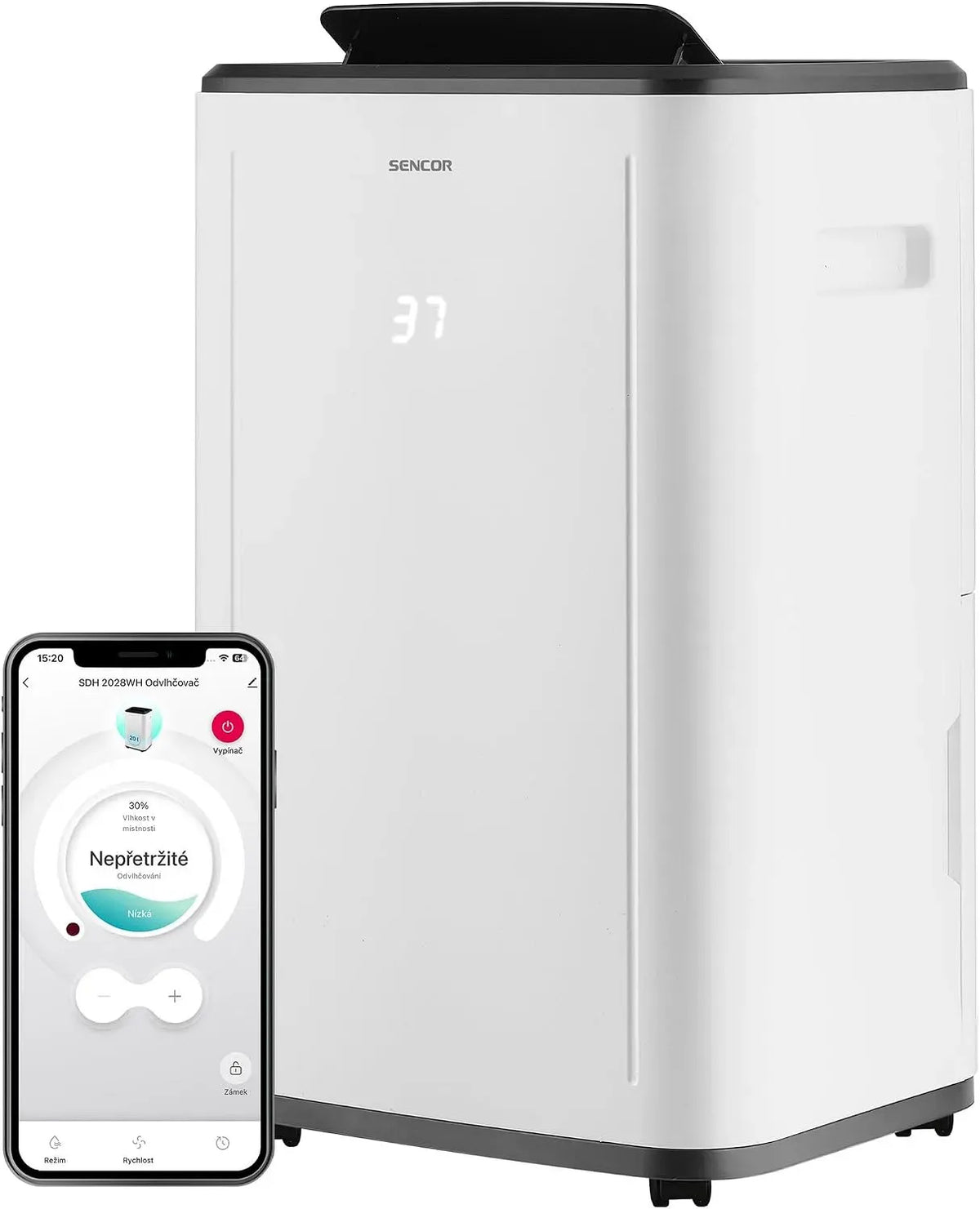 Deumidificatore 2028WH, deumidificatore ambiente, Sencor DEUMIDIFICATORE MOBILE INTELLIGENTE SDH SENCOR