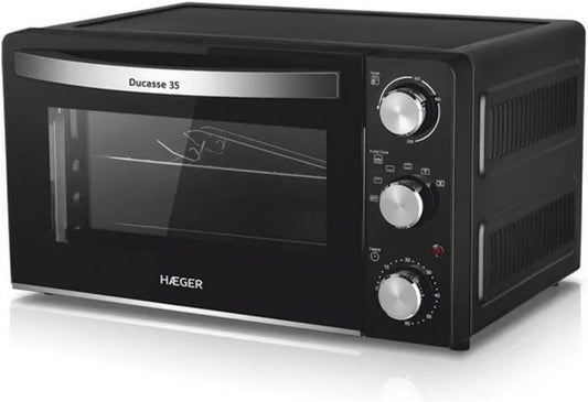 Forno elettrico, 35 L, rivestimento antiaderente, Porta con vetro doppio fino a 230° Antiaderente