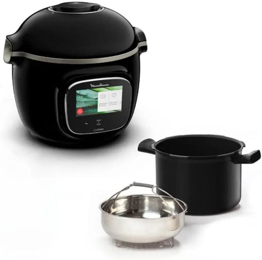 Moulinex CE9028 Robot da cucina, 6 L, 1600 W, 13 programmi, touch, Wi-Fi, Ricette Pronte in Meno di 10 Minuti, Touch Screen Interattivo, Capacità 6L