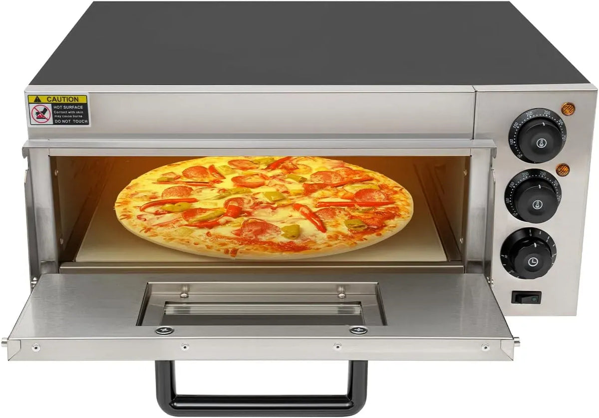 Forno elettrico per pizza, 57 x 47,5 x 27,5 cm, 2000 W, professionale, temperatura fino a 350 ℃