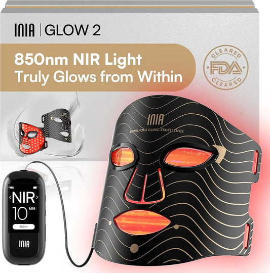 850nm luce LED rossa/blu a 4 modalità, Maschera per terapia della luce rossa per il viso, INIA, NIR