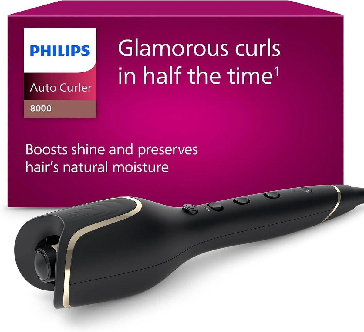 Philips BHB876/00 arricciacapelli, nero, Auto Curler 8000 Series, 27 diverse opzioni di styling, modello