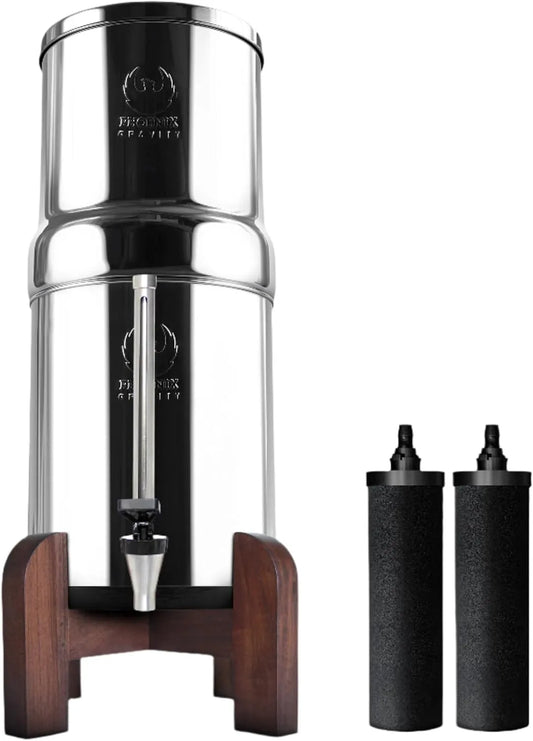 Filtro, 6 L, acciaio inox, PHOENIX GRAVITY, Filtro dell'acqua a gravità in acciaio inox da 6 litri