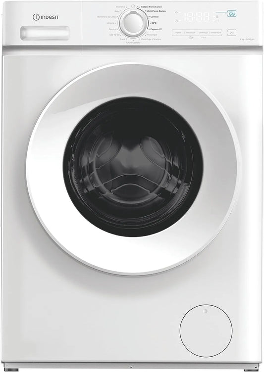 Lavatrice 1400giri, 8 kg, Inverter, vapore, lavabiancheria, Indesit Lavatrice 8kg Inverter Vapore A Ima 864 My Time It