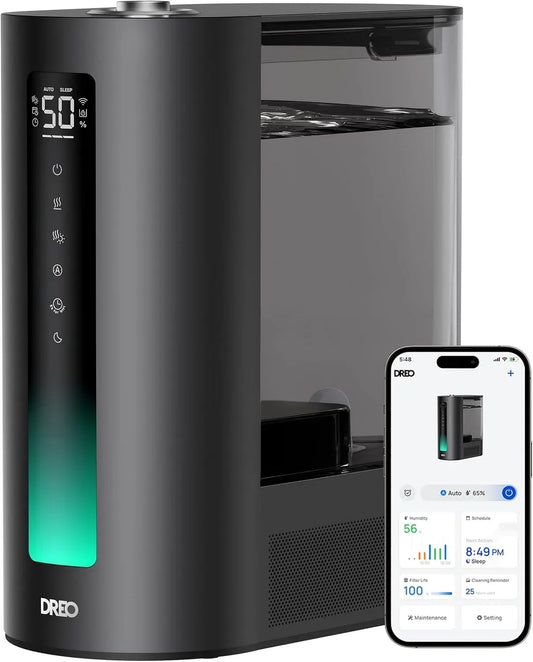 Google DREO 6L HM713S umidificatore, 6 L, timer, Google Assistant, Alexa e Siri, per camera da letto
