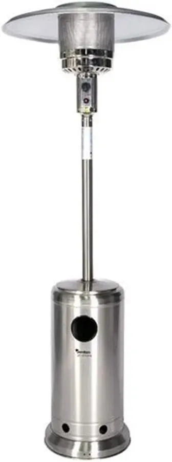 Riscaldatore, 13 kW, esterno, ruote di trasporto, professionale, acciaio inox, funzione riscaldante, argento, per Terrazze e Giardini Colore Silver