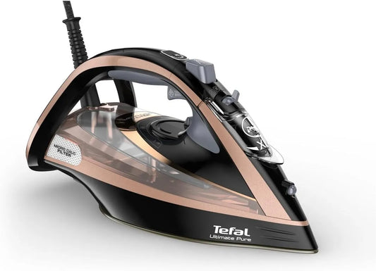 Tefal FV9845 Rame 3100 W, per Ultimate Pure ferro da stiro Ferro da stiro a secco e a vapore Durilium Autoclean soleplate Nero