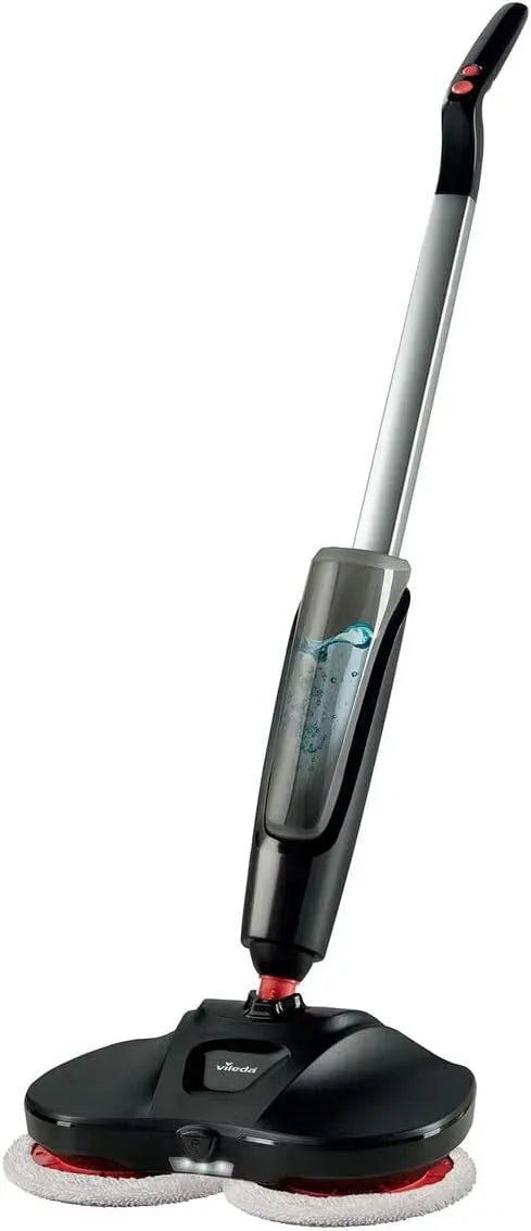 Sistema lavapavimenti Elettrico Spray Senza Filo, Vileda Looper, rimuove Fino al 99, 9% di batteri e Virus, Autonomia 35 Minuti, pulisce Angoli e