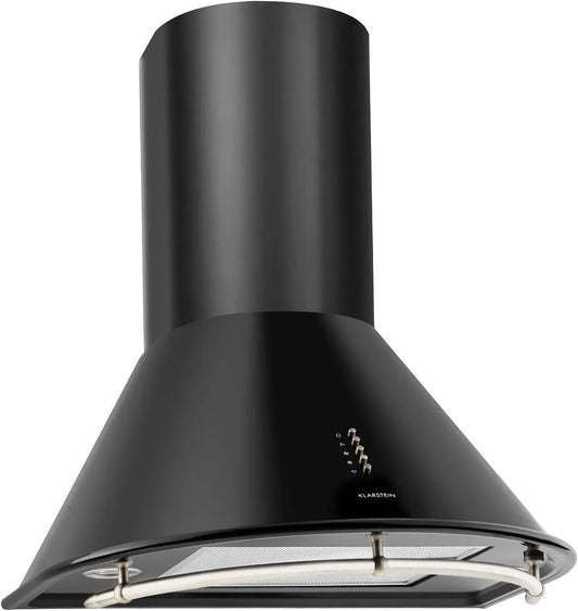 Klarstein m3/h Cappa aspirante, 60 cm, 352 m³/h, cappa da cucina, acciaio inox, nero