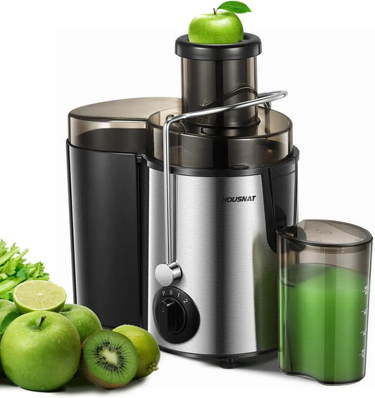 estrattore di succo e spremiagrumi, 800 W, 65 mm, 3 velocità, per frutta e verdura intera