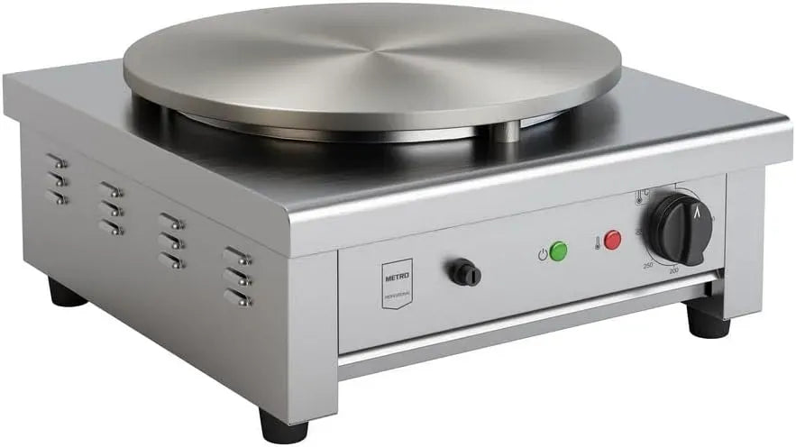 GCP1040 Piastra, 40cm, 3000 W, 50 a 300 °C, 40 cm, ghisa, acciaio inox, argento, METRO