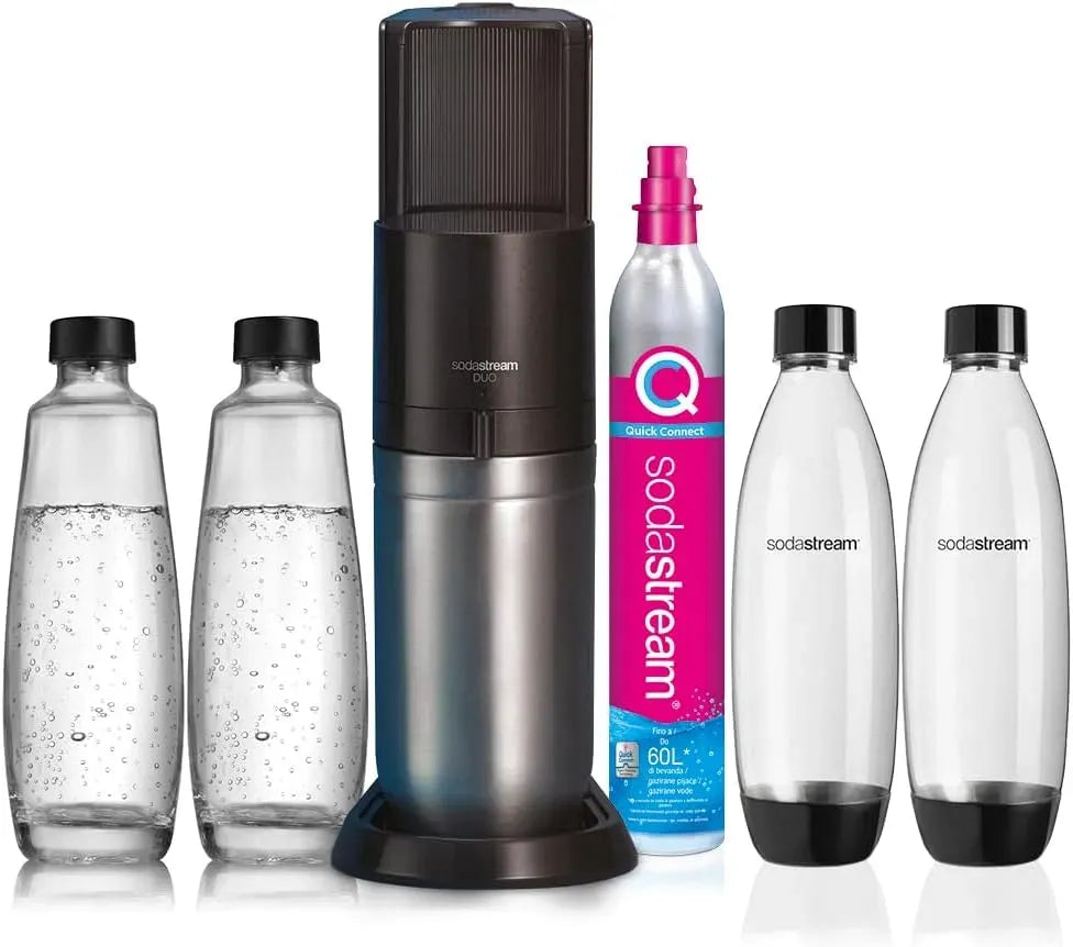 Sodastream Duo, nero, Gasatore per realizzare acqua frizzante e bevande