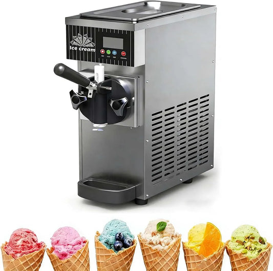 Pannello Lcd E Erogazione Continua, Gray, per Gelatiera Di Livello Professionale, Gelatiera Da Banco Commerciale Con Congelamento Rapido in 10 Minuti