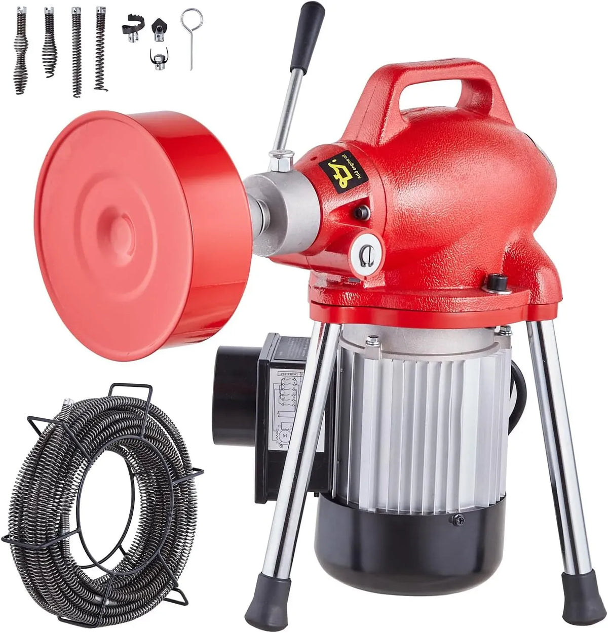 VEVOR Macchina, 10 cm, 250 W, 16 mm, 9,5 mm, acciaio inox, per Tubi da 4-10 cm