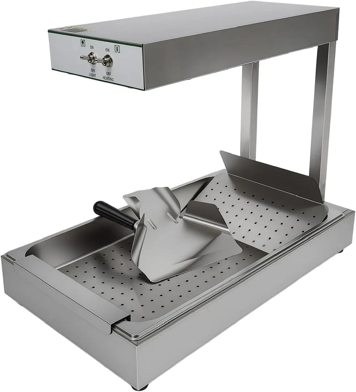 salsicce, Scaldavivande elettrico a ponte termico da 750 W, per patatine fritte, 80 °C, dotato di illuminazione, scaldavivande per anelli di cipolla