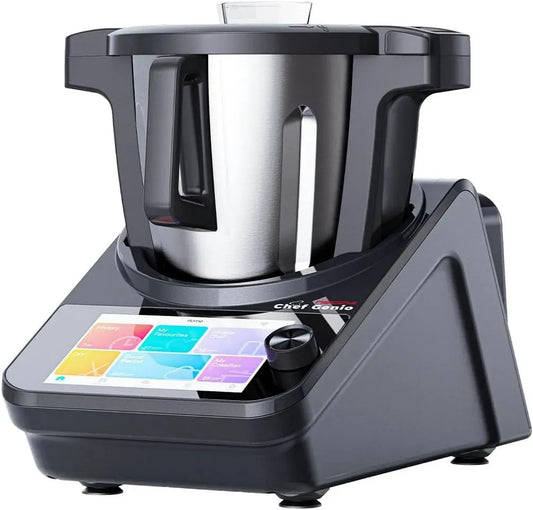 Robot da cucina, 1700 W, 37 a 180 °C, Velocità regolabile da 60 a 7000 rpm, Bilancia integrata 5kg, Controllo temperatura da 37°C a 180°C