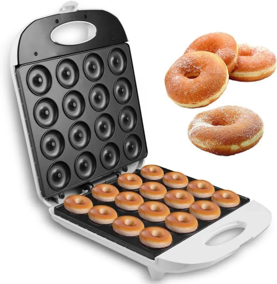 Macchina per ciambelle, 1400 W, donut maker, rivestimento antiaderente, Consente di preparare 16 Ciambelle in 1-5 Minuti