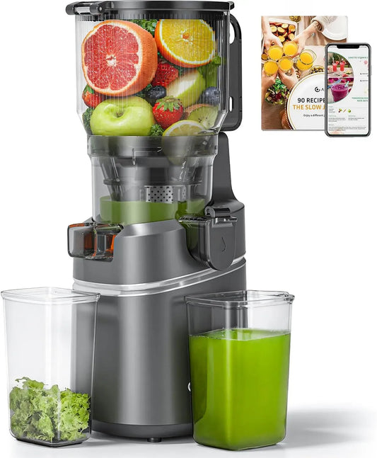 estrattore di succo e spremiagrumi, filtro, 2 L, 250 W, 150 mm, grigio, AMZCHEF