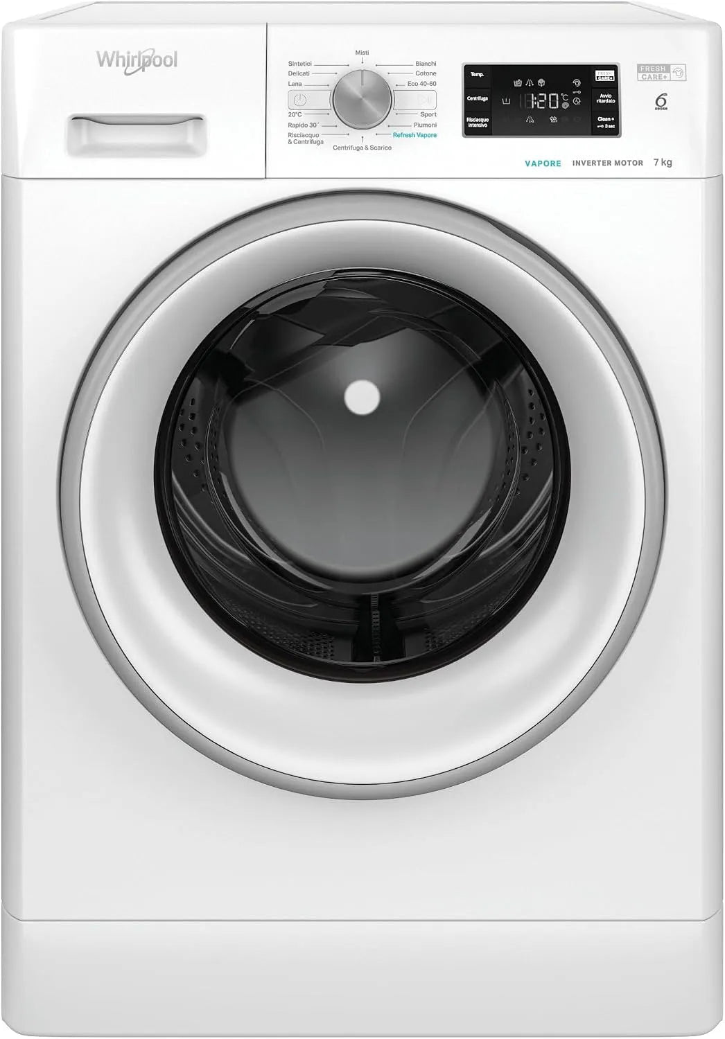 Whirlpool FFB 7469 Lavatrice, 7 kg, classe energetica A, libera installazione, 1400 giri, Tecnologia 6° SENSO, FreshCare+