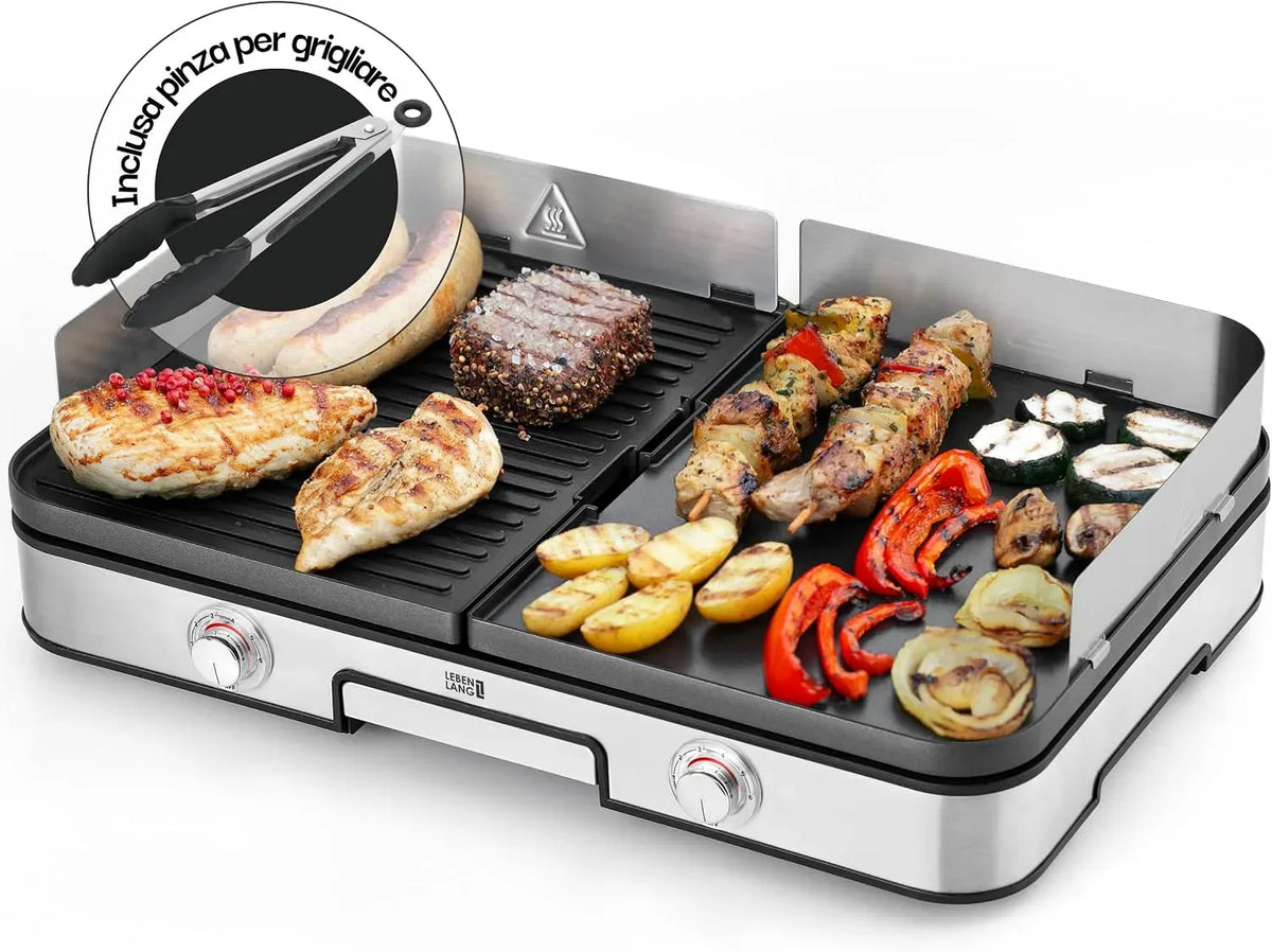 XXL 2400W Barbecue, Griglia, 2400 W, per Barbecue, LEBENLANG